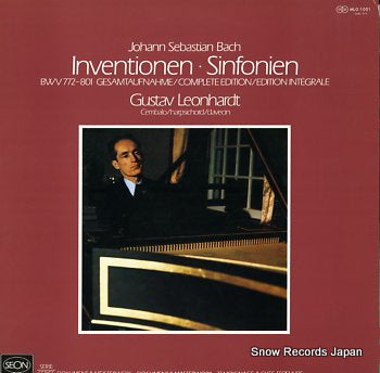LEONHARDT, GUSTAV bach; inventionen, sinfonien MLG1001