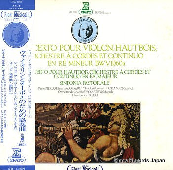 REDEL, KURT bach; concerto pour violon, hautbois, orchestre a cordes et continuo ERA-1006