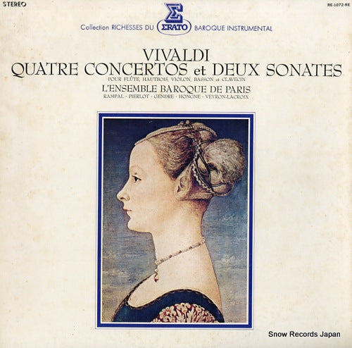 L'EMSEMBLE BAROQUE DE PARIS vivaldi; quatre concertos et deux sonates RE-1072-RE