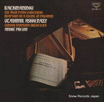 ASHKENAZY, VLADIMIR rachmaninov; complete piano concertos SLE1001/3