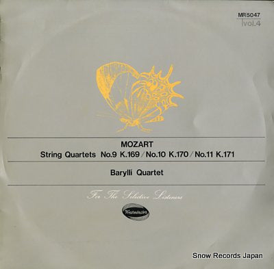 BARYLLI QUARTET mozart; vol. 4 strings quartets no.9 no.10 no.11 MR5047