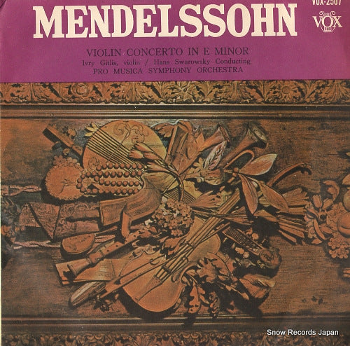 SWAROWSKY, HANS mendelssohn; violin concerto in e minor VOX-2507