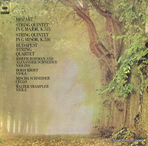 BUDAPEST STRING QUARTET mozart; string quintet in c major, k.515 20AC1564