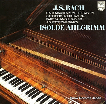 AHLGRIMM, ISOLDE j.s.bach; italienisches konzert bwv971 13PC-155