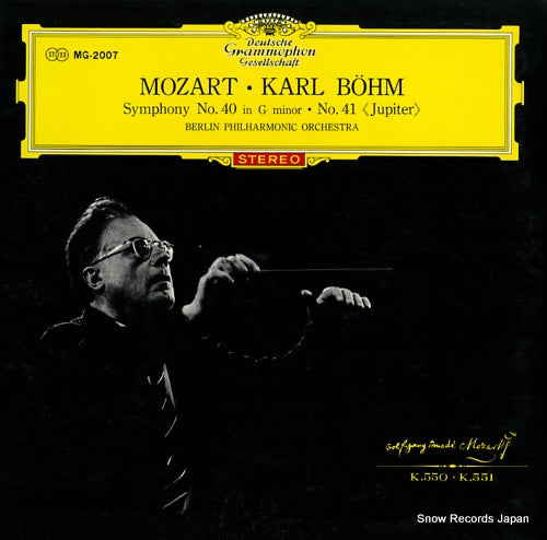 BOHM, KARL mozart; symphony no.40 no.41 jupiter MG-2007