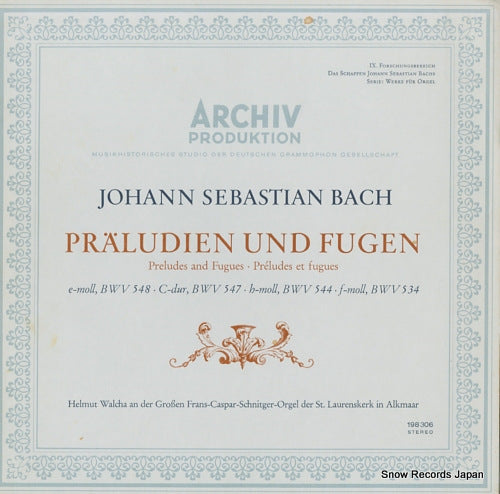 WALCHA, HELMUT bach; praludien und fugen 198306