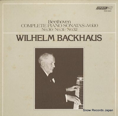 BACKHAUS, WILHELM beethoven; complete piano sonatas vol.10 K15C-5024