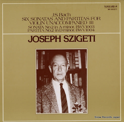 SZIGETI, JOSEPH bach; six sonatas and partitas for violin unaccompanied (2) MX9032M