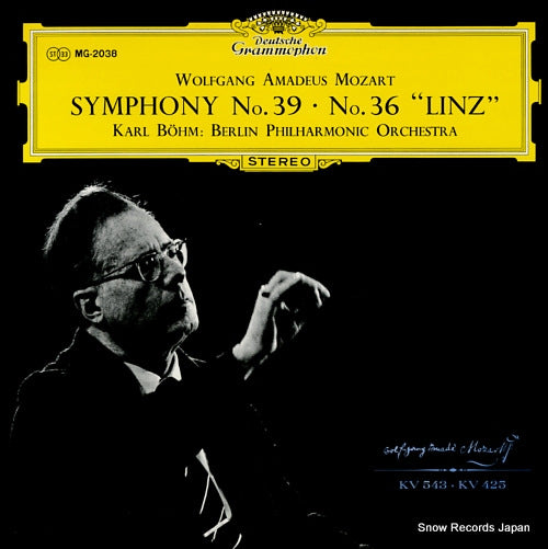 BOHM, KARL mozart; symphony no.39, no.36 "linz" MG-2038