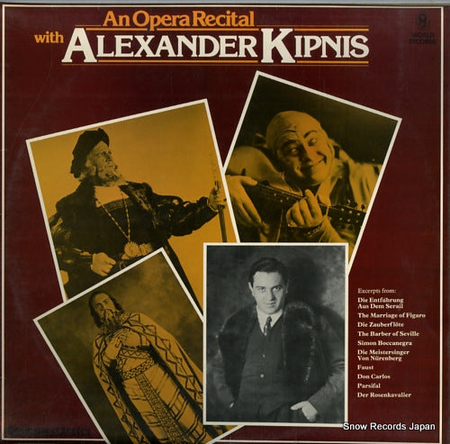 KIPNIS, ALEXANDER an opera recital with alexander kipnis SH280