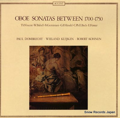 DOMBRECHT, PAUL oboe sonatas between 1700-1750 ACC7804