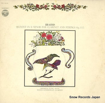 FUCHS, FRIEDRICH brahms; quintet in b minor for clarinet and strings op.115 MS-142-N
