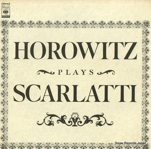 HOROWITZ, VLADIMIR horowitz plays scarlatti SOCL1141