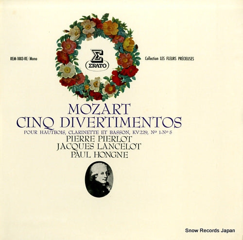 PIERLOT, PIERRE mozart; cinq divertimentos REM-1003-RE