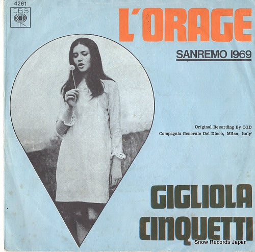 CINQUETTI, GIGLIOLA l'orage (la pioggia) 4261