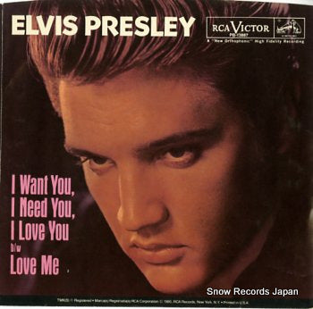 PRESLEY, ELVIS i want you, i need you, i love you PB-13887