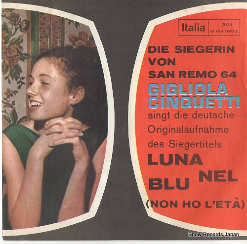 CINQUETTI, GIGLIOLA luna nel blu (non ho l'eta) J2023,I2023