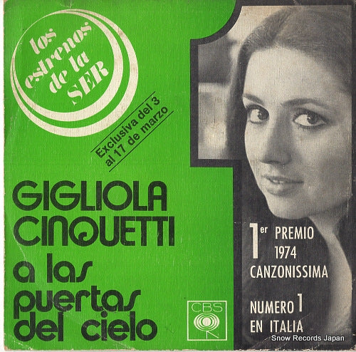 CINQUETTI, GIGLIOLA a las puertas del cielo (canta en espanol) CBS2156