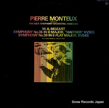 MONTEUX, PIERRE mozart; symphony no.35 in d major haffner kv385 OW-7885-PK