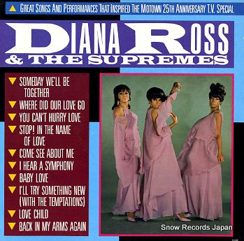 ROSS, DIANA, AND THE SUPREMES great songs and performances that inspired the motown 25th anniversary tv special 5313ML