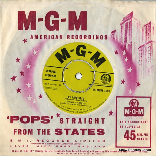 FRANCIS, CONNIE my happiness 45-MGM-1001