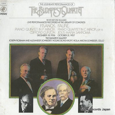 BUDAPEST QUARTET, THE franck; piano quintet in f minor Y33315