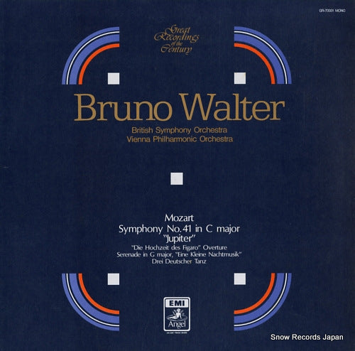 WALTER, BRUNO mozart; symphony no.41 in c major jupiter GR-70001