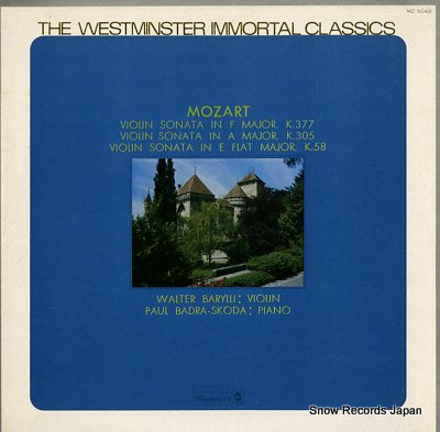 BARYLII, WALTER mozart; violin sonatas MZ5048