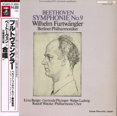 FURTWANGLER, WILHELM beethoven; symphony no.9 choral WF-60073.74