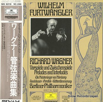 FURTWANGLER, WILHELM wagner, richard; vorspiele und zwischenspiele preludes and interludes MG6016