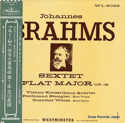 VIENNA KONZERTHAUS QUARTET brahms; sextet in b flat major op.18 G-10533