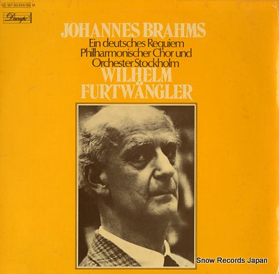 FURTWANGLER, WILHELM brahms; ein deutsches requiem 1C187-93534/35M