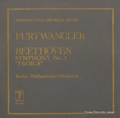 FURTWANGLER, WILHELM beethoven; symphony no.3 in e-flat major, op.55 eroica THS65020