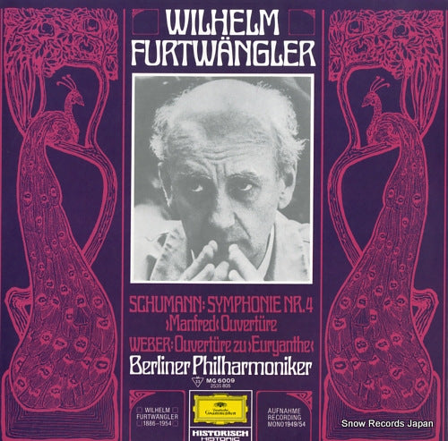 FURTWANGLER, WILHELM schumann; symphonie nr.4, manfred ouverture MG6009