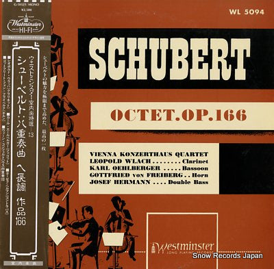 VIENNA KONZERTHAUS QUARTET schubert; octet op.166 G-10521