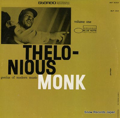 MONK, THELONIOUS genius of modern music　volume one BST81510