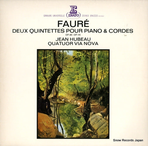 HUBEAU, JEAN faure; deux quintettes pour piano & cordes ERX2220