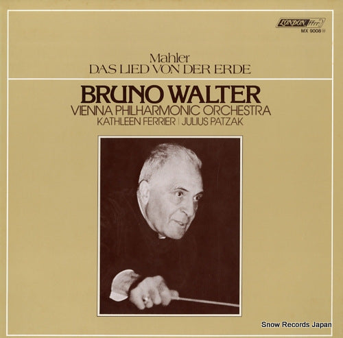 WALTER, BRUNO mahler; das lied von der erde MX9008