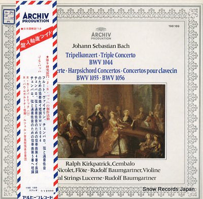 BAUMGARTNER, RUDOLF bach; triple concerto bwv1044 198189