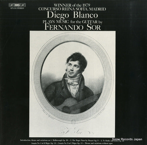 BLANCO, DIEGO plays music for the guitar by fernando sor LP-133