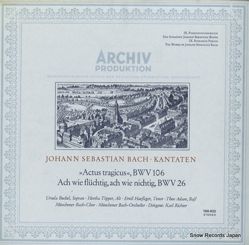 RICHTER, KARL bach; actus tragicus, bwv106 198402