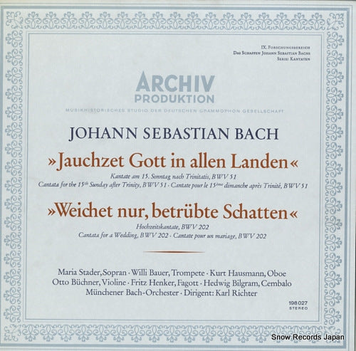 RICHTER, KARL bach; jauchzet gott in allen landen 198027