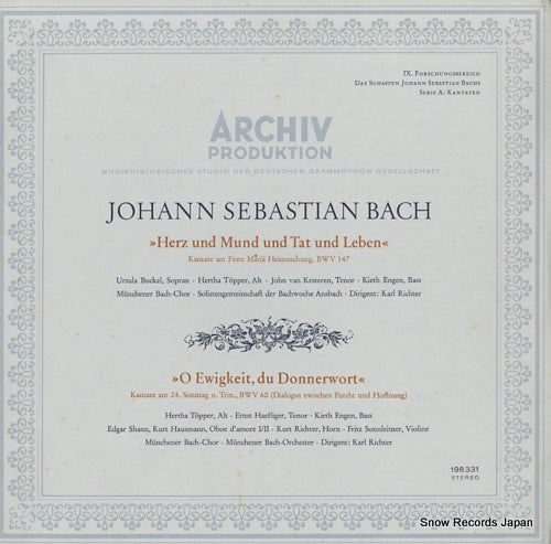 RICHTER, KARL bach;kantate bwv147, bwv60 198331