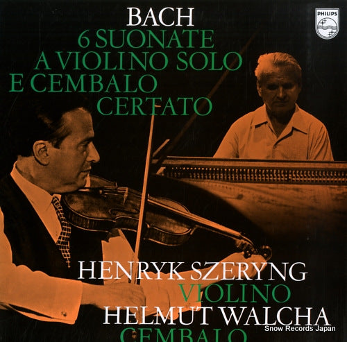 SZERYNG, HENRYK bach; six sonatas for violin and harpsichord 15PC-186