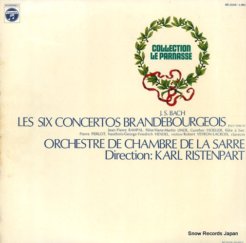 RISTENPART, KARL j.s.bach; six concertos brandebourgeois RE-1530-1-MU