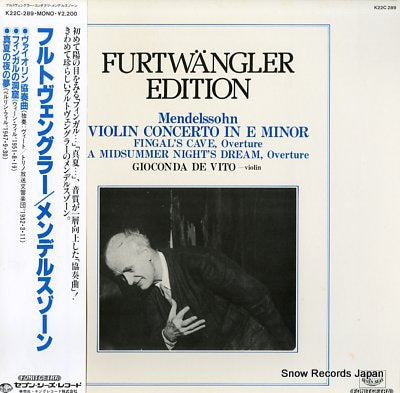 FURTWANGLER, WILHELM mendelssohn; figal's cave overture op.26 K22C-289