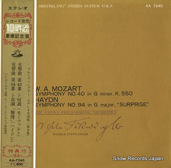 FURTWANGLER, WILHELM mozart; symphony no.40 in g minor k.550 AA-7240