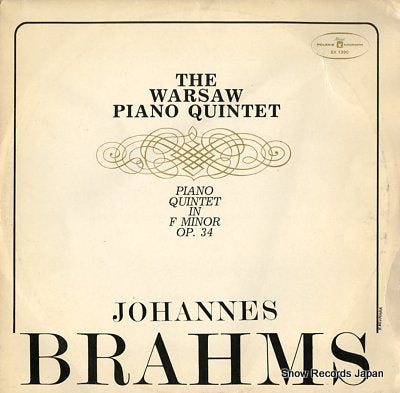 WARSAW PIANO QUINTET, THE brahms; piano quintet in f minor op.34 SX1390