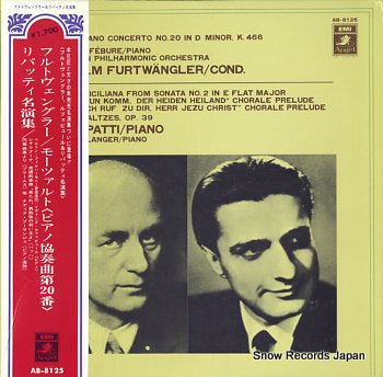 FURTWANGLER, WILHELM mozart; piano concerto no.20 in d minor k.466 AB-8125