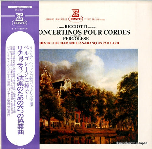 PAILLARD, JEAN-FRANCOIS ricciotti; six concertinos pour cordes attribuesa pergolese ERA-2091